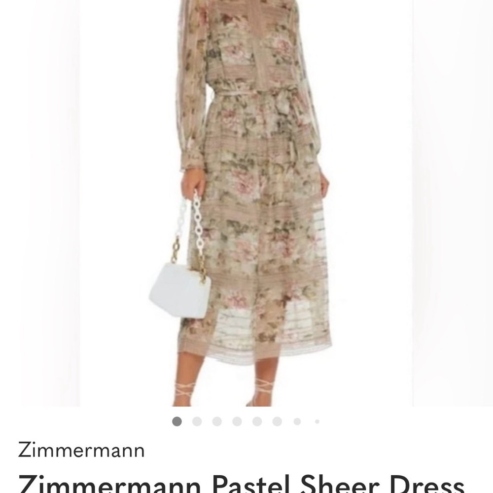 Zimmermann Floral Long Sleeve Dress US size 8